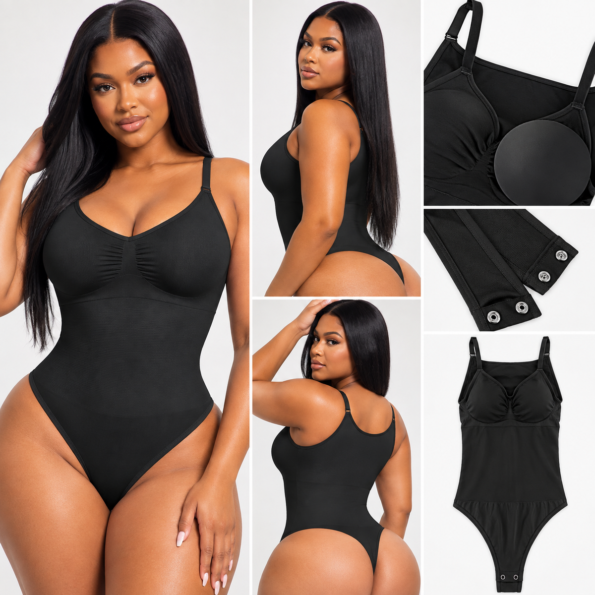 Smoothing Shapewear Bodysuit for Women Faja Full Body Shaper Thong Soft Body Shaping Sculpting Breast Slimming Underwear